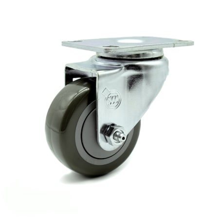 Service Caster 3 Inch Gray Polyurethane Wheel Swivel Top Plate Caster SCC-20S314-PPUB-TP3